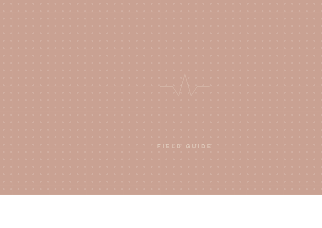 Field Guide pattern - dusty rose with heartbeat icon